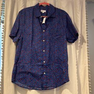 Floral print button down